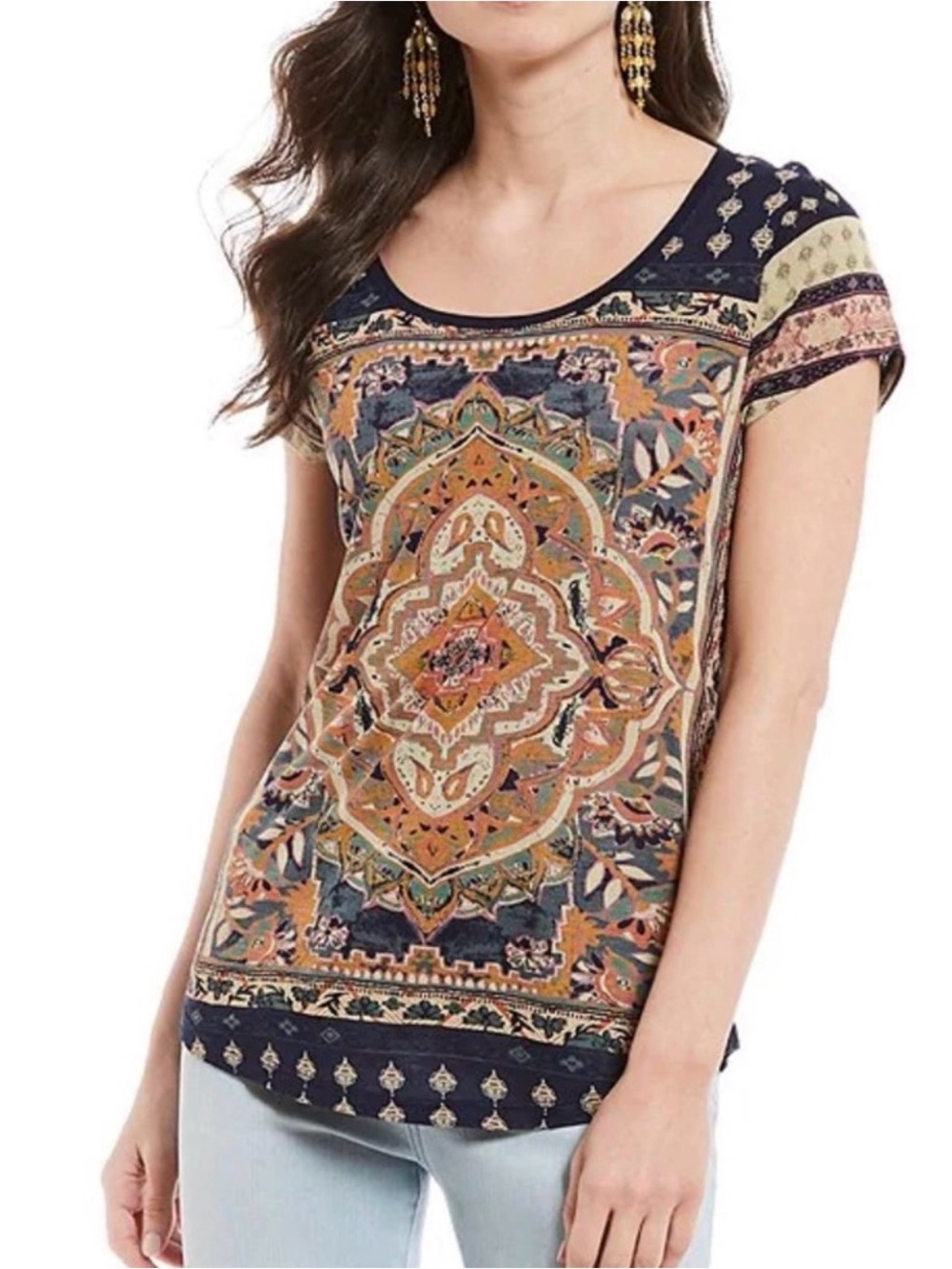 NWT Lucky Brand Persian Carpet Tee XL